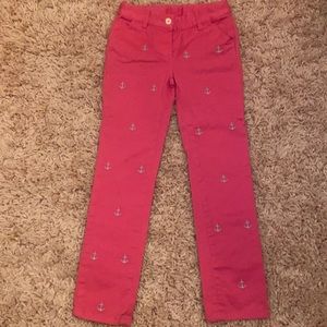 Pink Brooks Brothers casual jeans with anchors